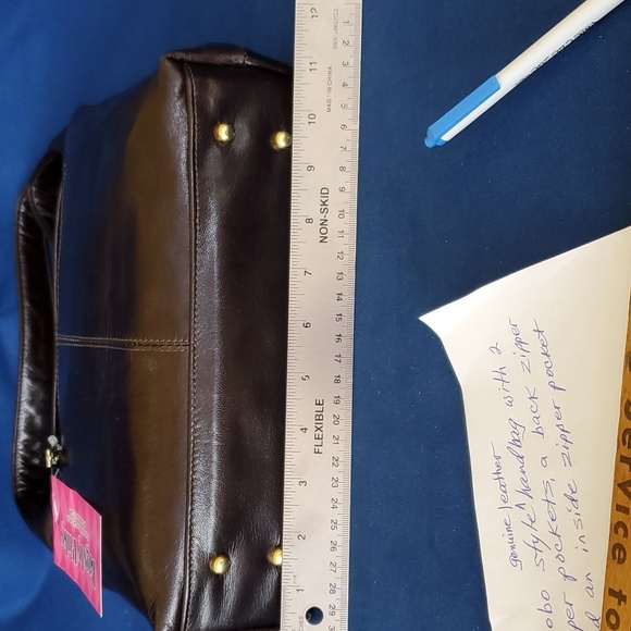 Pinky bag bags by pinky  hobo dark brown genuine leather - Picture 4 of 5